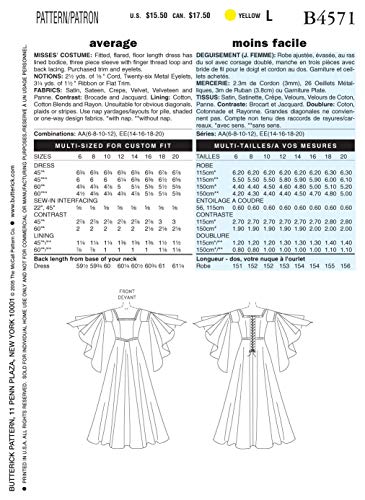 Butterick B4571 Women's Medieval Dress Renaissance Fair Costume Sewing Pattern, Sizes 14-20 #TOP2