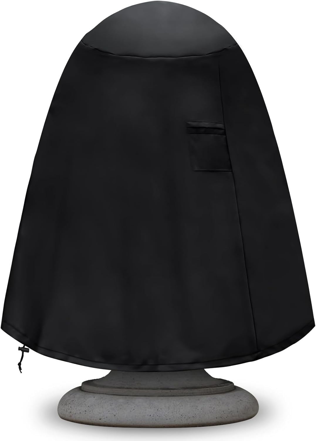 Fountain Cover(48"x68") 600D Oxford Cloth Garden Fountain Statue Protective Cover, Fountain Protector with Drawstring Weather Resistant for Winter Outdoor Patio Fountain (48"x68"- black)