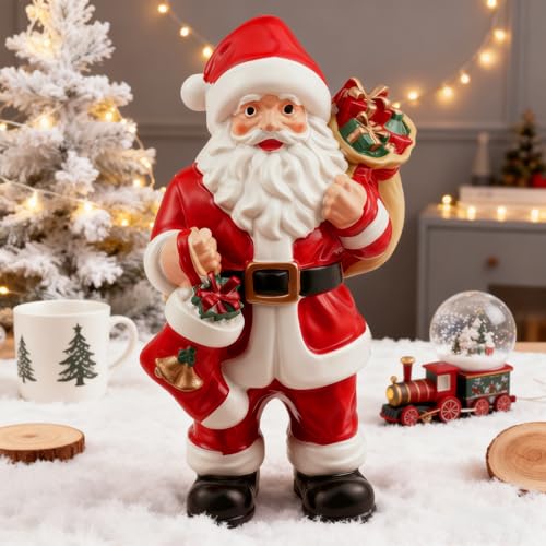 Exasinine 5.8 Inch Santa Claus Figurine Handcrafted Resin Santa Claus