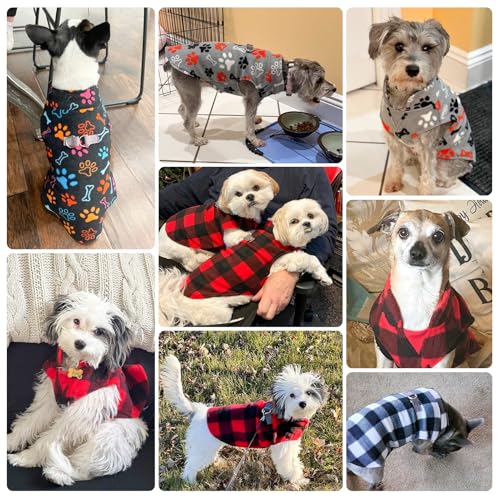 BEAUTYZOO Hundepullover Fleece Weste Hund Kleidung Winter Warme Hundeweste für Kleine Hunde Weicher Fleece Hundejacke mit D-Ring Pullover für Mittel Großen Hund, Weihnachtspullover