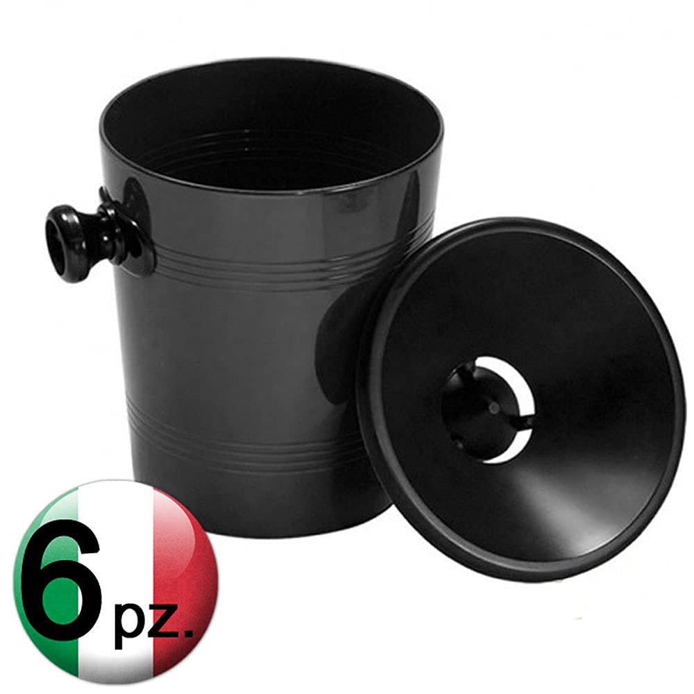 Spittoon - Sputacchiera - Crachoir - Spucknapf - Professionale in Plastica - Modello Cone 12 - capacità 1.2 lt. - By Nero (Black), 6