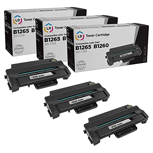 Ld Ld Products Compatible Replacement For Dell 331-7328 (Dryxv) Set Of 3 High Yield Black Toner Cartridges For Use In Dell B1260Dn, B1265Dnf, B1260Dnf, B1265Dfw Printers #TOP6