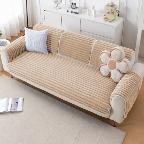 HOKIPO Complete Sofa Cover Set (Seat+Back+Arm) for 3 Seater Sofa ...