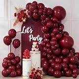 QIFU Zestaw Łuku Z Balonów Bordowy - 100 Pcs Bordowych Balonów