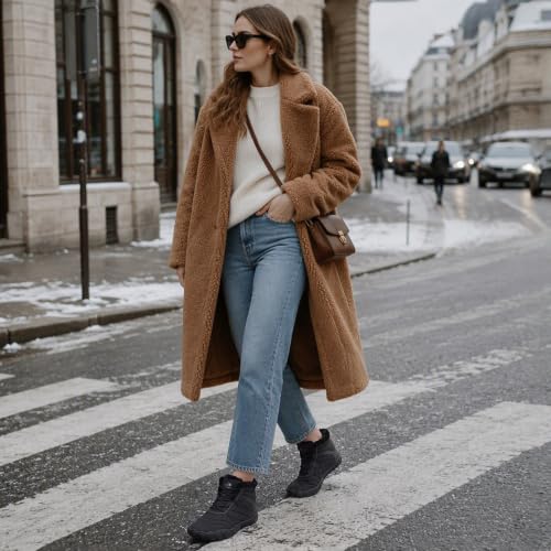 Image of Snow Boots for Women Winter Warm Fuzzy Non Slip Ankle Boots