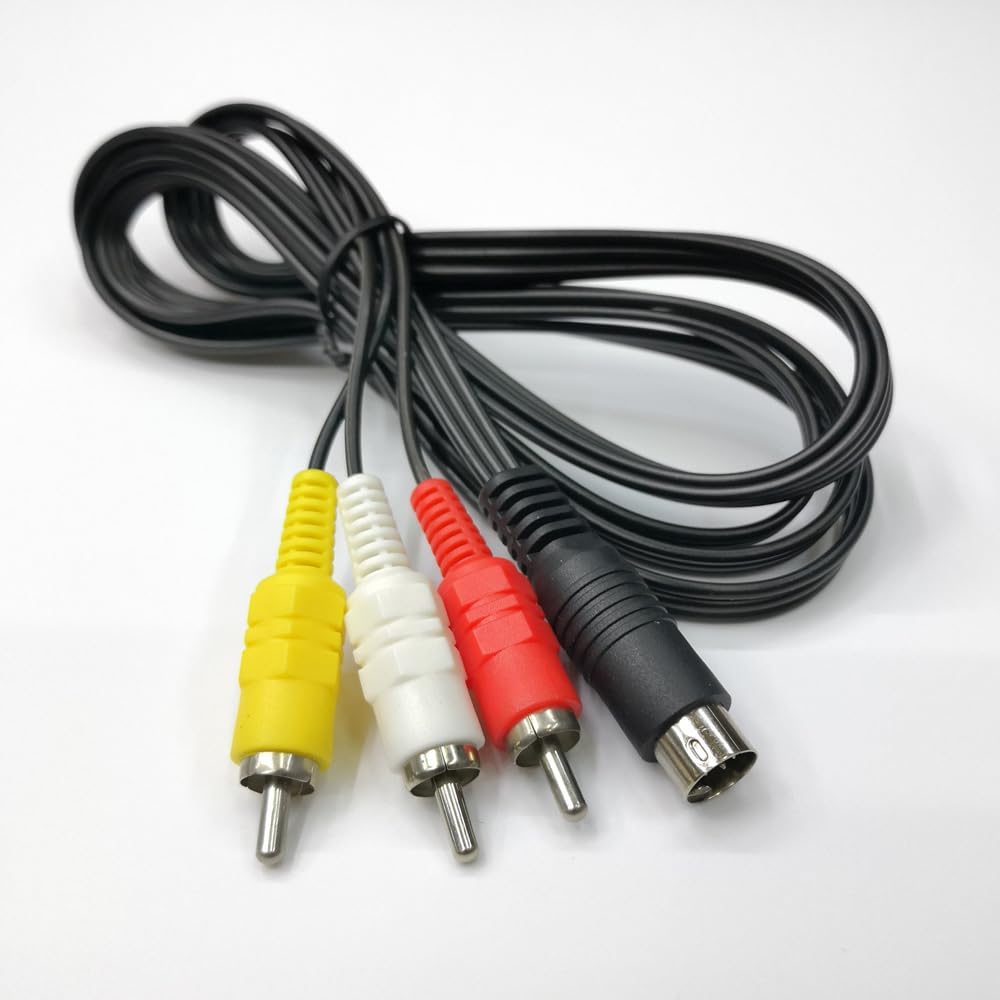 Amazon.com: myezfit DIN 9 Pin to RCA Audio Video Composite Cable