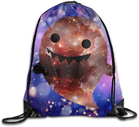Galaxy Ghost Unisex Drawstring Backpack Travel Sports Bag Drawstring Beam Port Backpack.