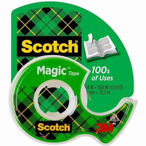 Distributeur de Scotch Magic Tape rechargeable Mmm122 pour bureau