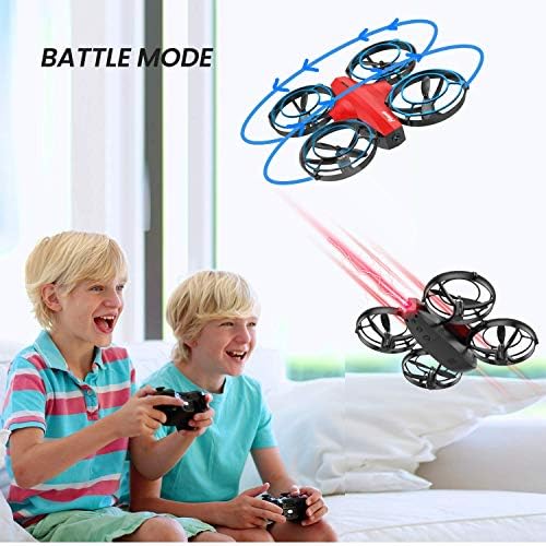 Potensic Mini Drone for Kids with Camera 720P HD FPV, RC Quadcopter with 2 Batteries Longer Flight Time, Altitude Hold, Headless Mode, 3D Flip, Gesture Control, Indoor Drone for Boys Girls, Red