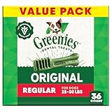 Greenies Original Regular Dental Dog Treats, 36 oz. Pack (36 Treats)
