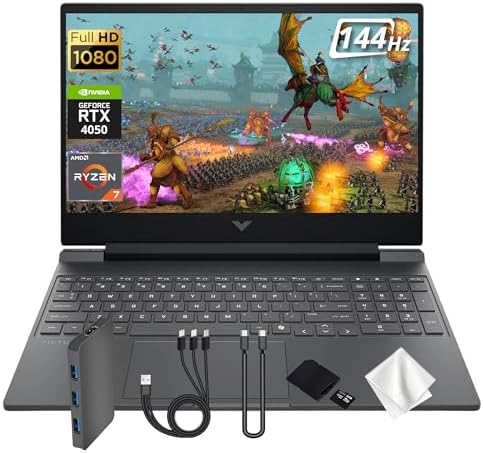 HP Victus 15 Gaming Laptop, AMD Ryzen 7 7445HS, GeForce RTX 4050,...