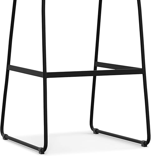 Miniatura 210 de SIMPLIHOME Randolph - Taburete moderno de mediados de siglo de madera curvada de 28 pulgadas (juego de 2) en piel sintética vegana gris piedra para