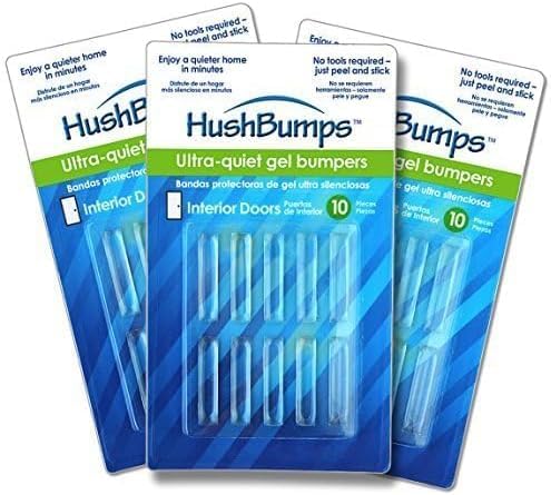 HushBumps Ultra-Quiet Bumpers for Interior Doors 3-Pack. Delivers Quieter Operation to Interior Doors. Just Peel & Stick. No Tools Required. Quiets Door Closing. 30 pcs.