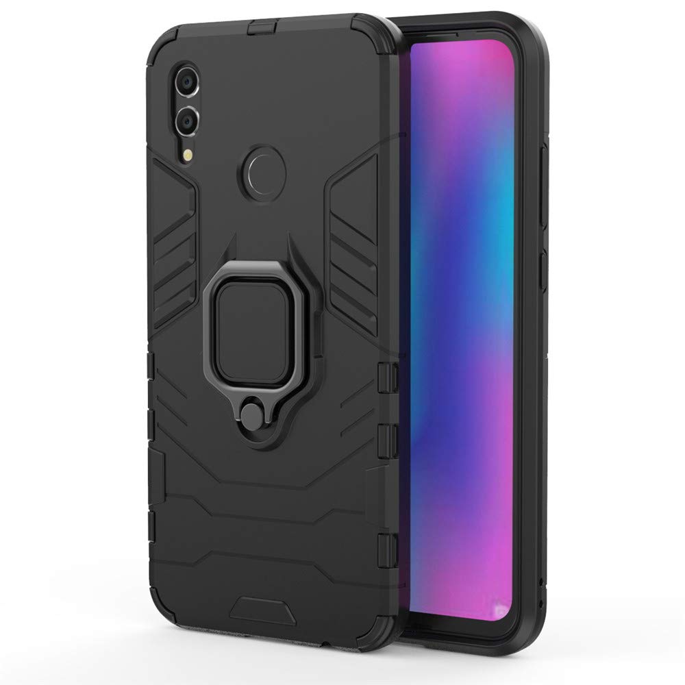 CHcase Huawei P40 Pro Funda, Anillo Metálico Sujeción Soporte Antichoque Rígido Caja (Funciona con el Montaje de Coche Magnético) Doble Capa Sólido Case Carcasa para Huawei P40 Pro -Black Plus Gray — view 38