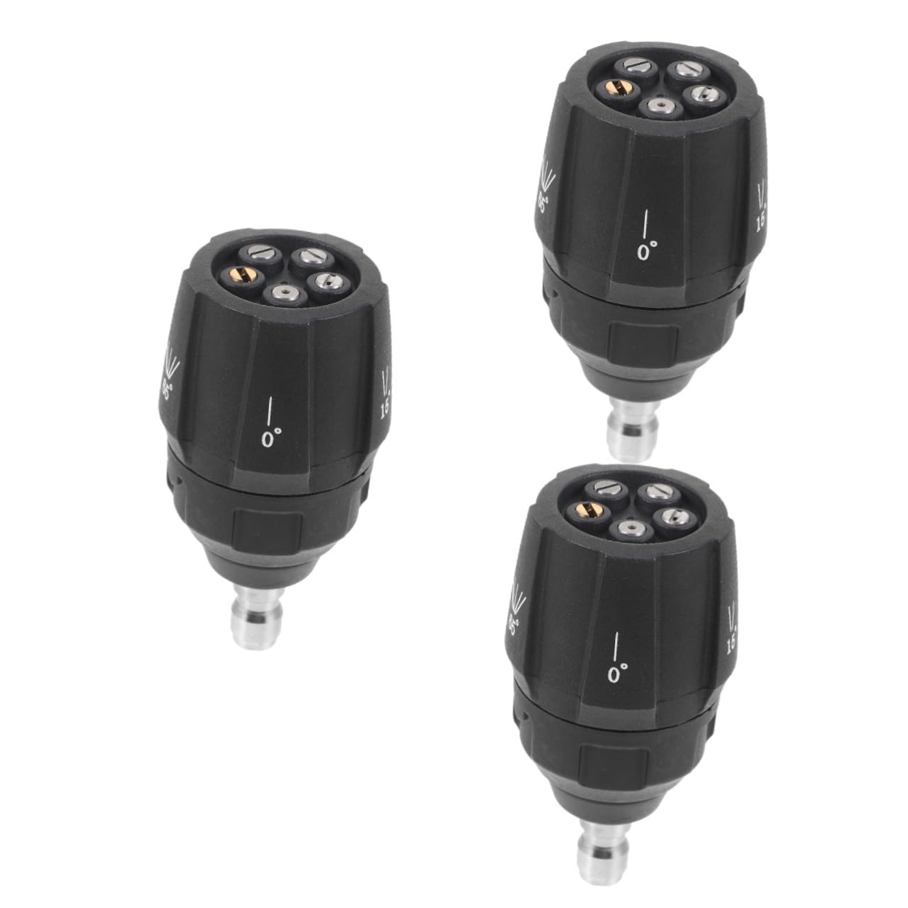 POPETPOP 3 Piezas Boquilla De Lavado De Alta Presión Drenar Herramienta Sumidero Boquilla De Lavado Giratoria Piezas De Lavadora a Presión Rápido Boquillas Accesorios Agua Black El Plastico