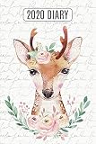 2020 Daily Diary Planner, Watercolor Deer & Flowers: Three Days Per Page Full Year Planner (Nature Series)