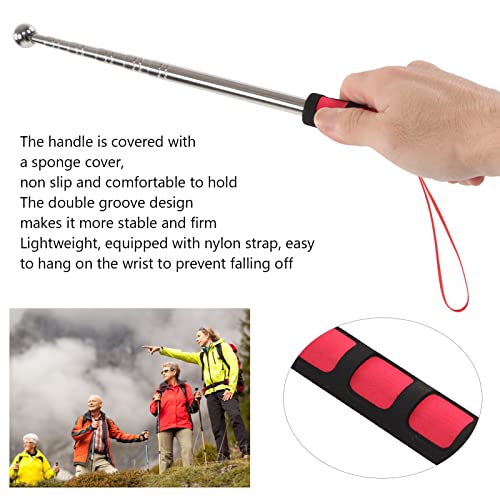 Bediffer Mastro de bandeira guia portátil, haste de bandeira de guia telescópico extensível antiderr