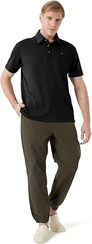 Miniatura 5 de NAVISKIN Polo para hombre, camisas de golf de alto rendimiento, UPF 50+, secado rápido, manga larga y corta, camisas tácticas al aire libre