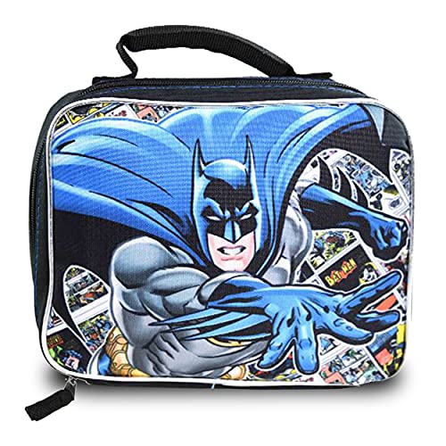 DC Comics Batman Backpack and Lunch Box Set - Mini Batman Backpack for Toddlers Bundle Includes 11" Small Backpack and Insulated Lunch Box Plus Stickers, Water Bottle, More | Batman Mini Backpack3