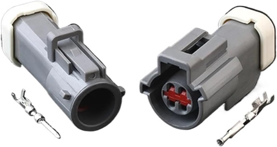 2Set Automotive Connector Round DJ70410-1.5-11/21 Compatible With Car Harness Connectors 4 Pin With Terminal(COLORLESS-2Sets)