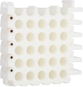 10GTEK 25-Hole Cable Dresser, Bundler and Organizing Tool for Data Center, Server Rooms and Machine Room Wire Management and Organizer (5 Holes x 5 Rows, White)