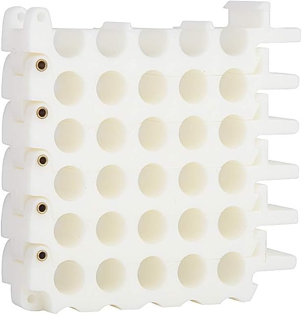 10GTEK 25-Hole Dresser de câble, Bundler et outil d'organisation pour le centre de données, les salles de serveurs et la machine de gestion des fils et organisateur (5 Trous x 5 Lignes blanches)