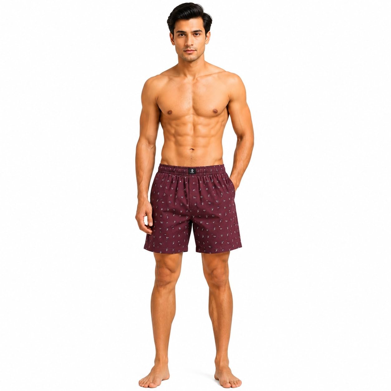 Men's Casual Shorts with Elastic Waistband & Side Pockets-picture-55