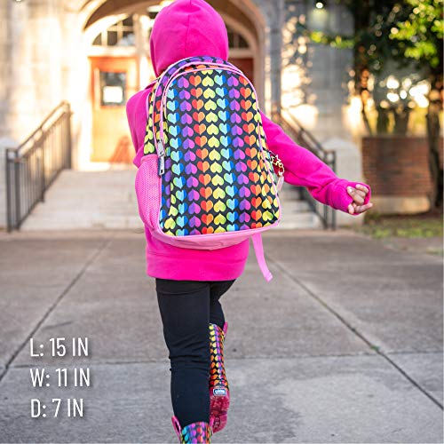 Wildkin 15-Inch Kids Backpack For Boys & Girls, Perfect For Early Elementary, Backpack For Kids Features Padded Back & Adjustable Strap, Ideal For School & Travel Backpacks (Rainbow Hearts) #TOP5