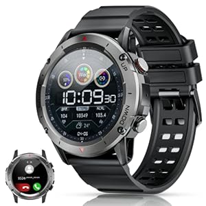 Smartwatch Herren mit Telefonfunktion 1,39″ DIY HD Voll Touchscreen Uhren Fitness Tracker 30+ Sportmodi Aktivitätstracker IP68 Wasserdicht Armbanduhr mit Schlafmonitor Schrittzähler Message Reminder