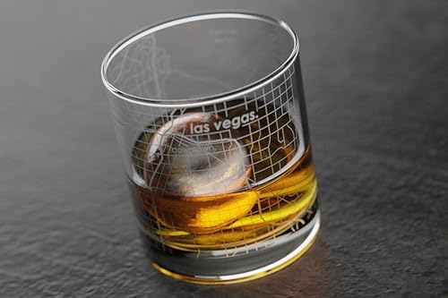 Vista 120 de Well Told Vaso grabado de Washington DC Map Rocks, vidrio de whisky antiguo (11 onzas, transparente), regalo para los amantes del whisky 147-Claro