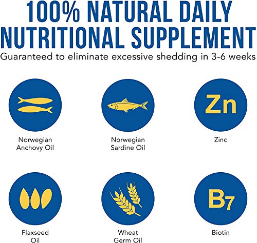 Shed-X Liquid Dog Supplement, 16oz – 100% Natural – Helps Control Excessive Dog Shedding with Fish Oil for Dogs Supplement of Essential Fatty Acids, Vitamins, and Minerals