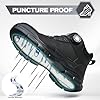 Safety Boots Mens Womens Waterproof Steel Toe Cap Shoes Lightweight Comfortable Work Boots Non Slip Safety Shoes with Swivel Buckle Shoelaces,Black,8 UK #2