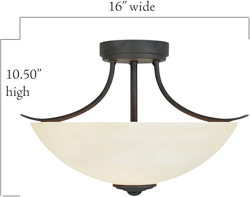Miniatura 3 de Designers Fountain 96911-ORB Montego Semi-Flush, bronce aceitado