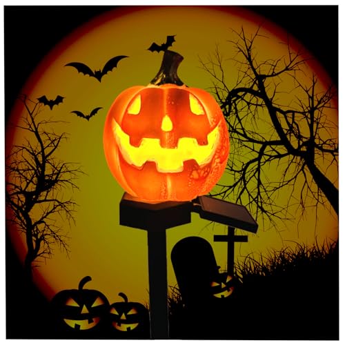XIAOXUESHE 1PC Solar Pumpkin Lights - Waterproof LED Outdoor/ balcony/halloween decor