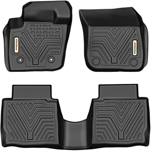 Yitamotor Floor Mats Compatible With Fusion & Mkz, Custom Fit Floor Liners For 2013-2016 Ford Fusion Energi & Titanium, Lincoln Mkz, 1St & 2Nd Row All Weather Protection, Black #TOP6