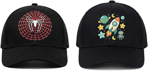 Fasam Kids Cap Combo Pack of 2 (2–12 Years) | Adjustable Cotton Baseball Caps for Boys &amp; Girls | Soft &amp; Breathable Hats