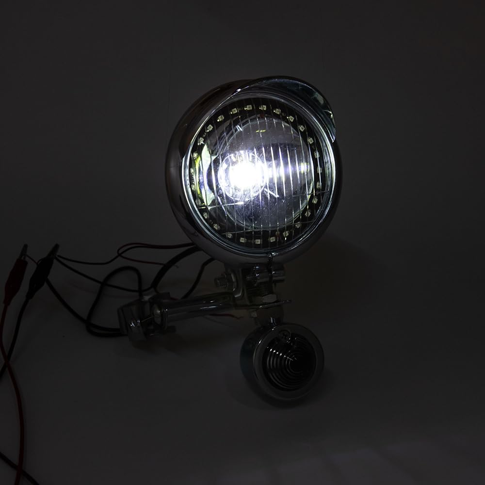 Faretti Moto Supplementari Chrome 1 Set Fendinebbia Moto Cromati Fari Supplementari LED Compatibili Con Shadow VT 750 1100