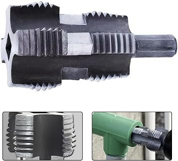 AEE® Plastik Su Borusu İç Diş Açma Matkap Ucu 1/2” & 3/4” – PPRC PVC Boru İç Diş Kılavuzu – Matkap Uyumlu Diş Açma Aparatı – Tesisat Tamir Montaj Aleti