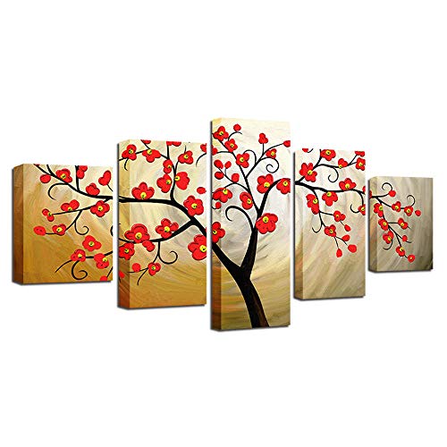 Décoration murale HD photo arbre fleuri sur toile intissée premium
