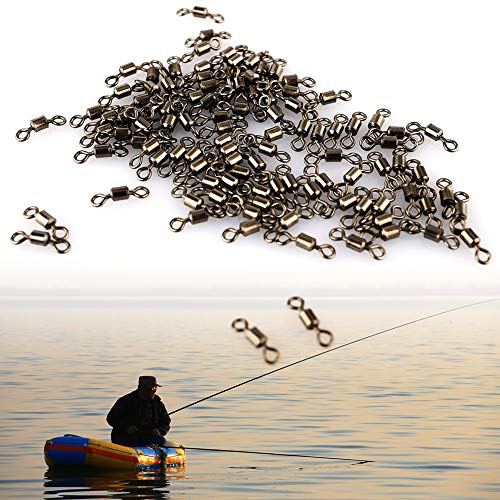 Crochet de connecteurs de matériel de pêche,émerillons de pêche robustes Ligne à billes Clips pivotants à roulement à… - Image 6
