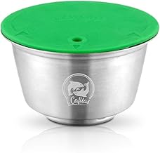 Cápsulas de café recarregáveis de aço inoxidável da i Cafilas com tampa creme, reutilizáveis, cápsulas de café de metal permanente (cápsula em prata)