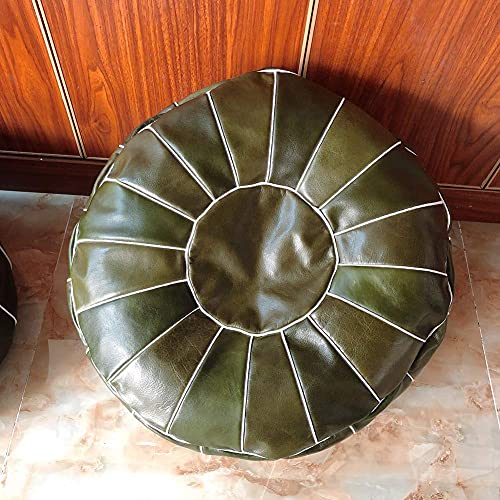 Solution de rangement souple pouf en cuir vert pour gagner de la place - 2