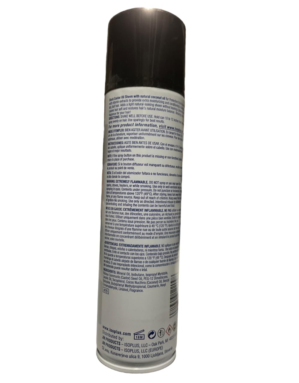 Isoplus Black Castor Oil Sheen (Pack of 2)