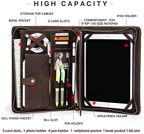 Miniatura 2 de Cartera de cuero de vaca Crazy Horse para iPad de 9,7 pulgadas