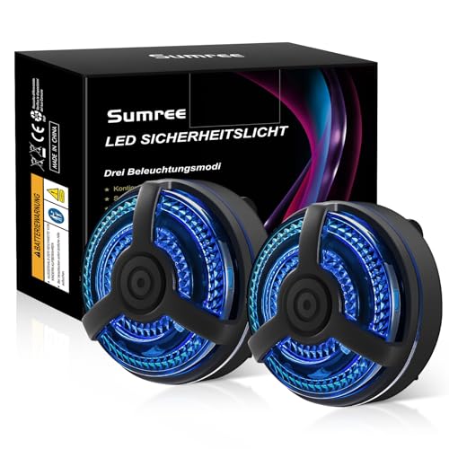 Sumree LED Blinklicht Schulranzen Sicherheitslicht 2er Set - USB Aufladbar, Clip Reflektor Schulranzen für Wandern Joggen Laufen Haustier Rucksack Kleidung