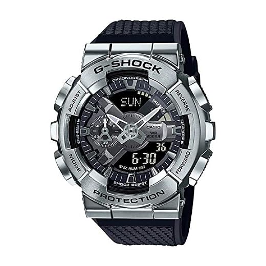 Casio Relógio G-Shock analógico-digital World Time, preto/prata, pulseira, Preto/prata, alça