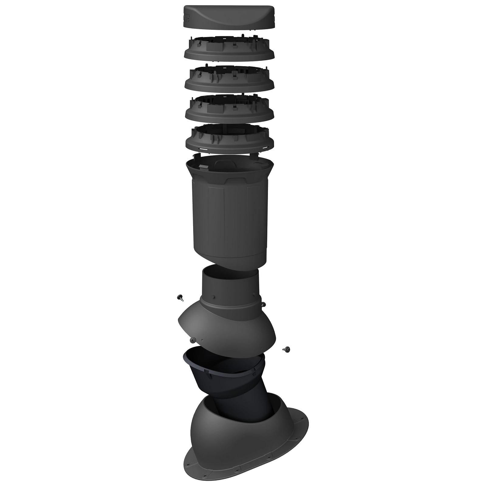 Entlüfterstein Dachlüfter 125mm - Anthrazit - RAL 7016