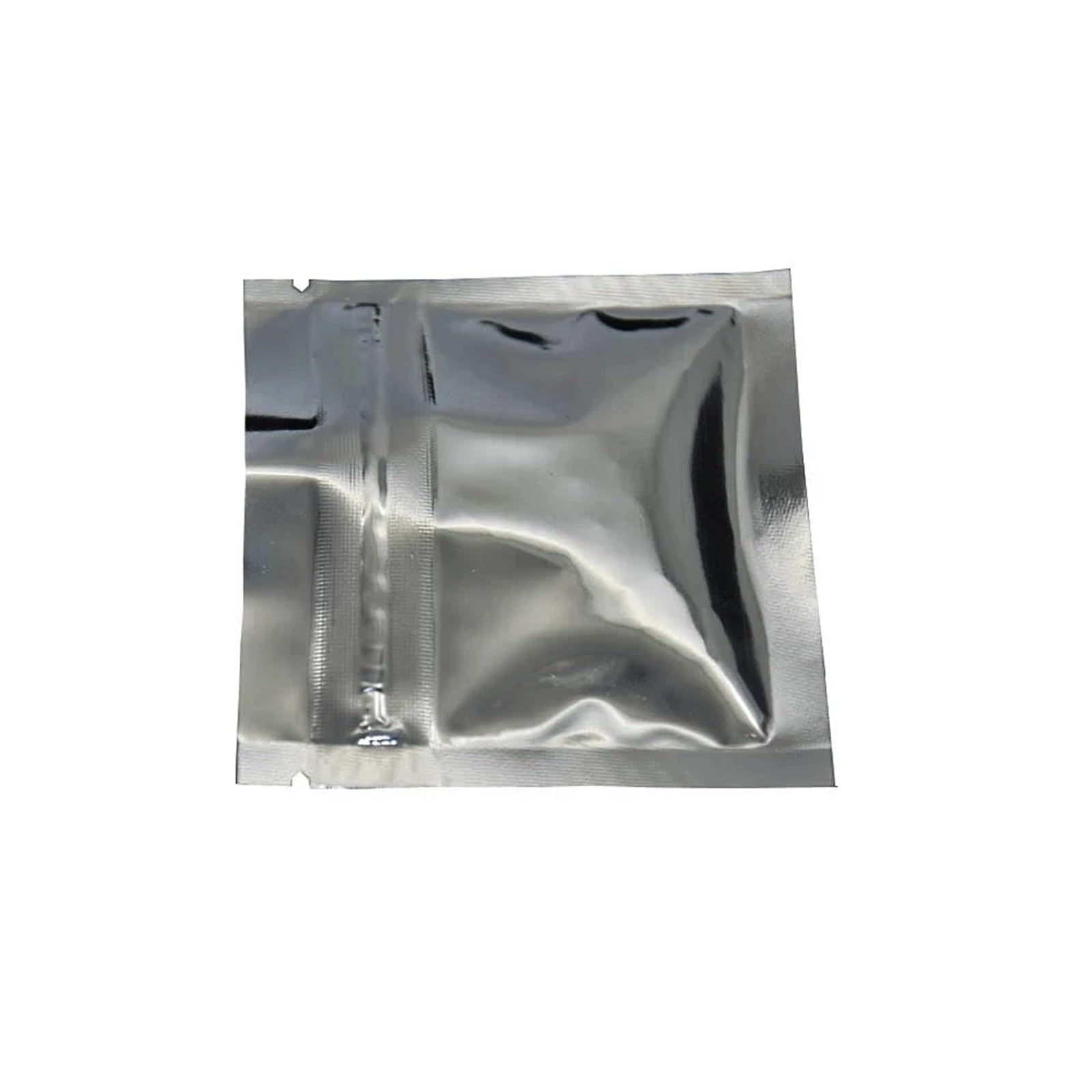 100 szt. Srebrna aluminiowa folia Zip Lock Bag Self Grip Seal Tear Notch Wielokrotnego użytku zamykane jedzenie przekąski herbata przechowywanie woreczki pakunkowe,Plastikowe torebki Ziploc(