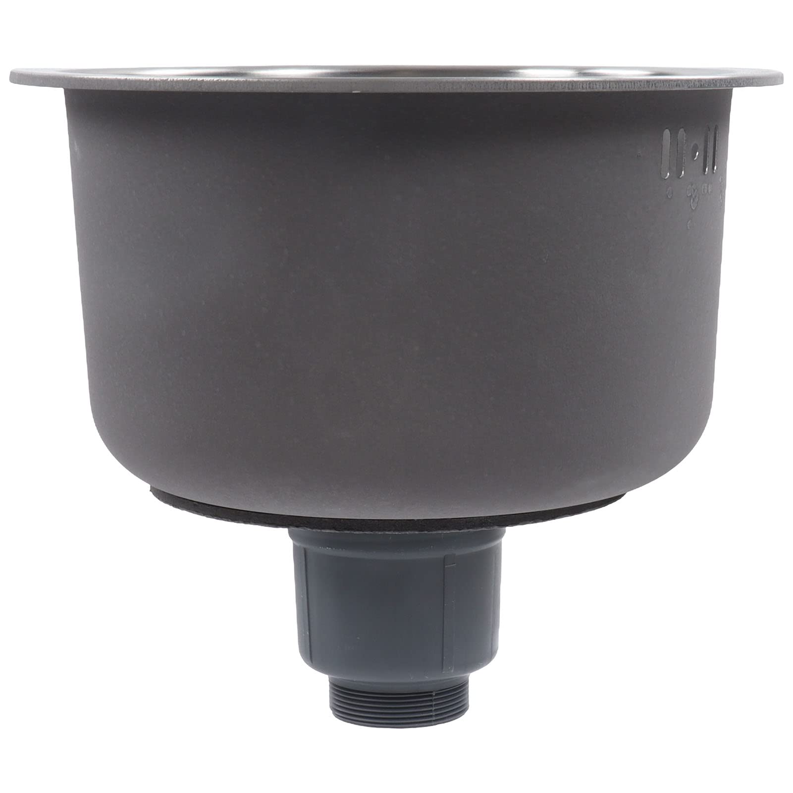 Fregadero de Cocina de Acero Inoxidable de 30 Cm de Diámetro, Mini Fregadero de Cocina Redondo con Tubo de Desagüe para Instalación Directa