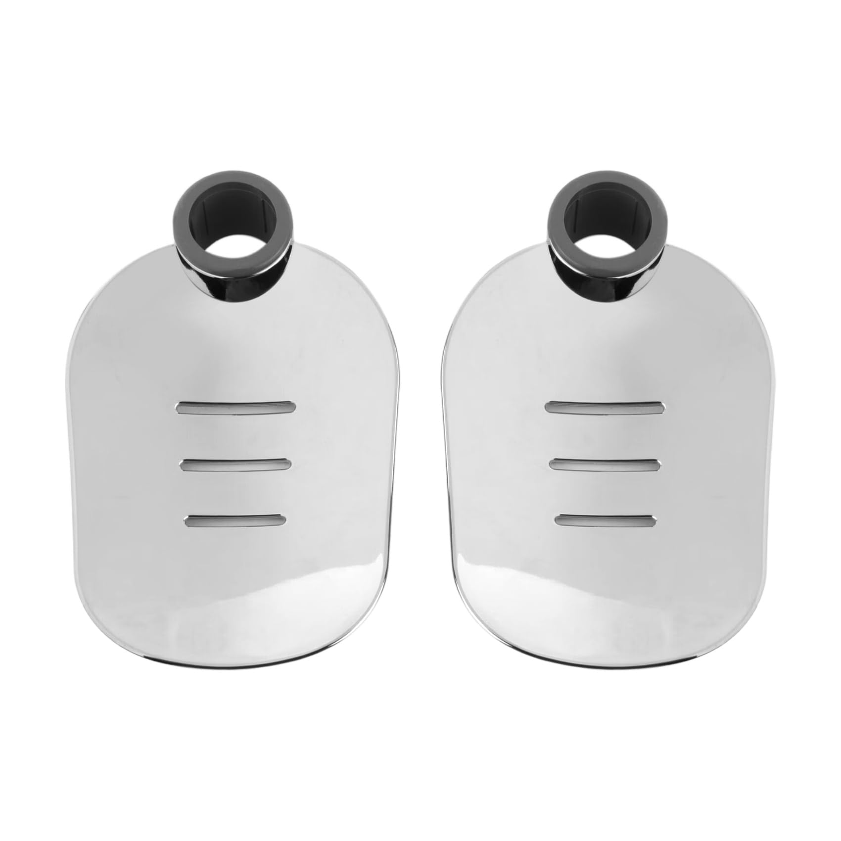 IJSDNVJNDX 2Pcs ABS Shower Rod Soap Dish, Shower Rail Slide Soap Plates Adjustables Clip on Bathroom Soap Holder for Bathroom